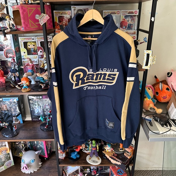 NFL Other - Vintage Y2K NFL St. Louis Rams Hoodie Men’s Size XL Navy Blue/ Yellow